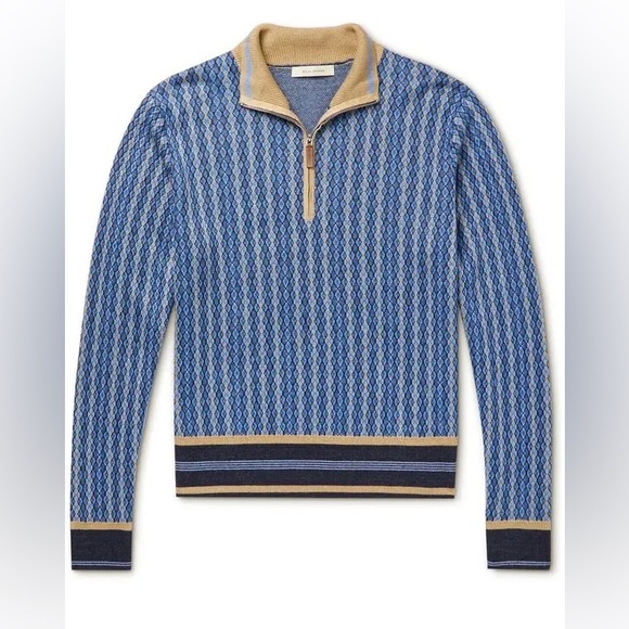 Wales Bonner Jacquard Orchestre Half Zip L - Picture 1 of 6